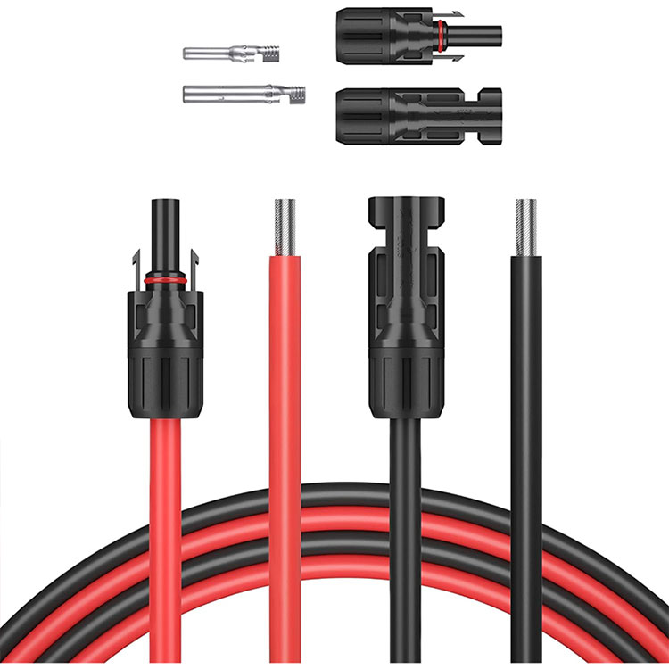 5 ფუტი 10AWG მზის მავთულის ერთი ბოლო შიშველი ერთი ბოლო კონექტორი